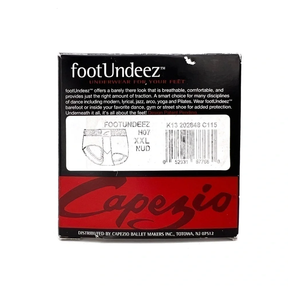 Capezio FootUndeez Men’s XL (12-13) = Women’s XXL Nude Dance footundeez New NWT